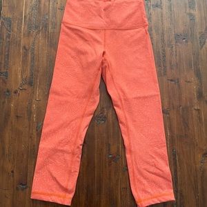 Lululemon - Wunder Under - 21” crop - orange - size 6